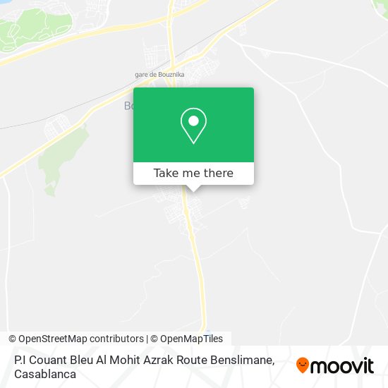 P.I Couant Bleu Al Mohit Azrak Route Benslimane map
