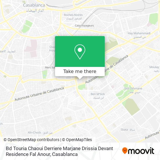 Bd Touria Chaoui Derriere Marjane Drissia Devant Residence Fal Anour map