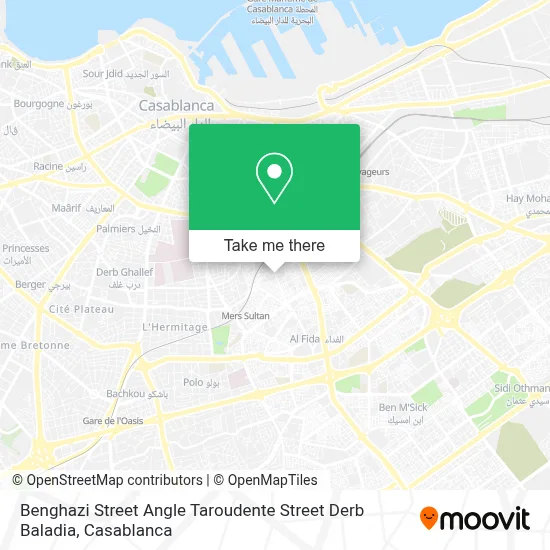 Baladia Map Comment aller à Rue Benghazi Angle Rue Taroudente Derb Baladia à الدار ...