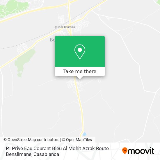 P.I Prive Eau Courant Bleu Al Mohit Azrak Route Benslimane map