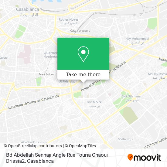 Bd Abdellah Senhaji Angle Rue Touria Chaoui Drissia2 map