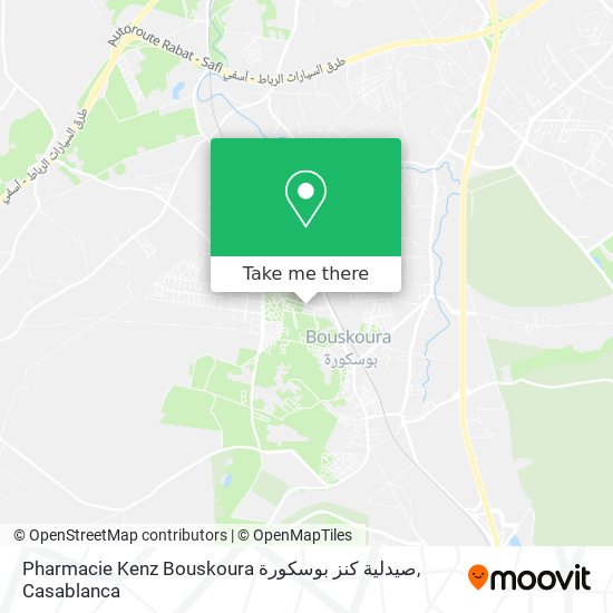 Pharmacie Kenz Bouskoura صيدلية كنز بوسكورة map