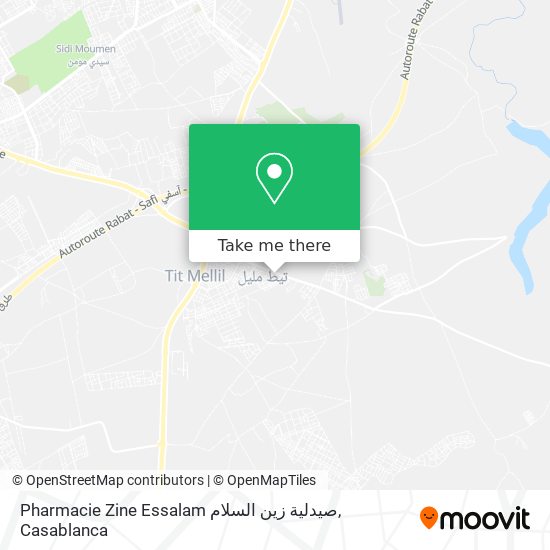 Pharmacie Zine Essalam صيدلية زين السلام plan