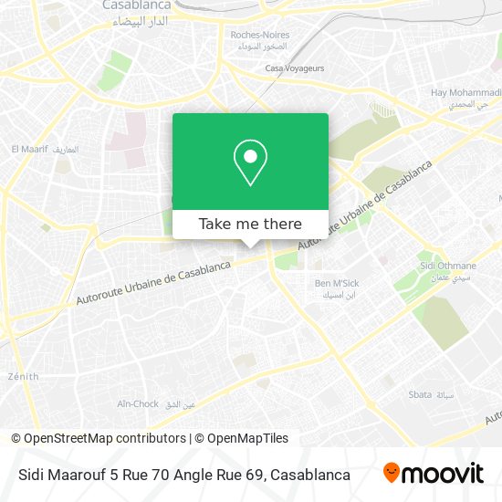 Sidi Maarouf 5 Rue 70 Angle Rue 69 plan