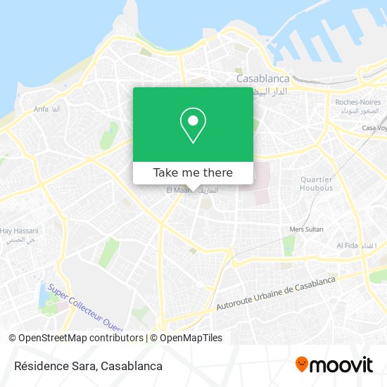 Résidence Sara map