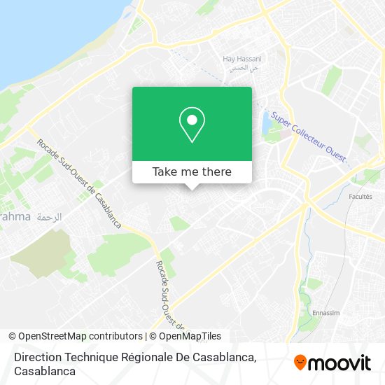 Direction Technique Régionale De Casablanca map