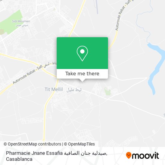 Pharmacie Jnane Essafia صيدلية جنان الصافية map