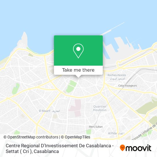 Centre Regional D'Investissement De Casablanca - Settat ( Cri ) map