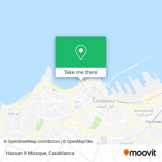Hassan II Mosque map
