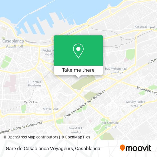 Gare de Casablanca Voyageurs map