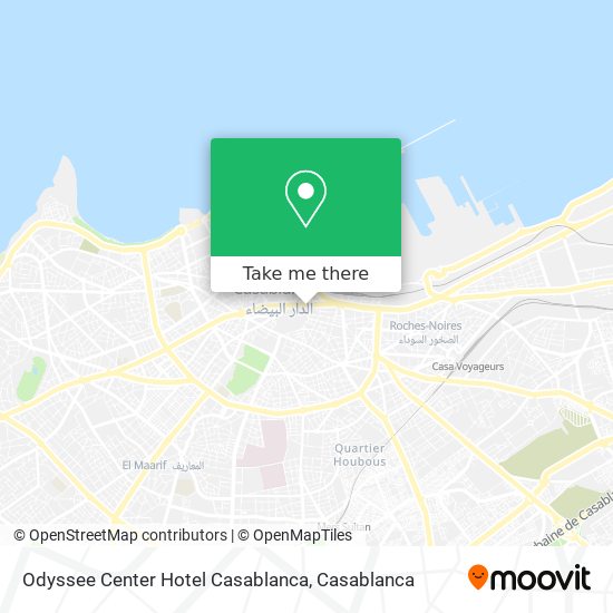 Odyssee Center Hotel Casablanca map