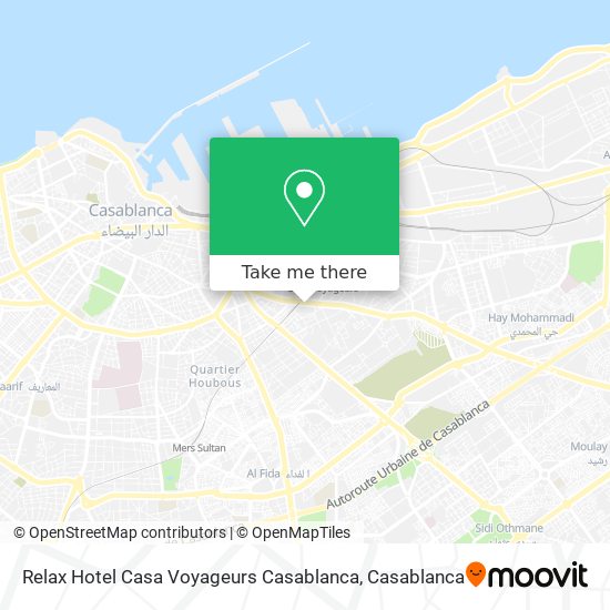 Relax Hotel Casa Voyageurs Casablanca map