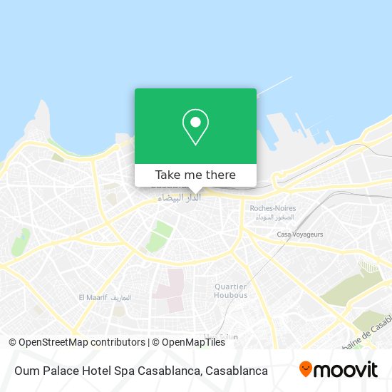 Oum Palace Hotel Spa Casablanca map