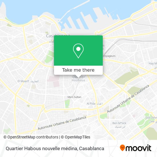 Quartier Habous nouvelle médina map