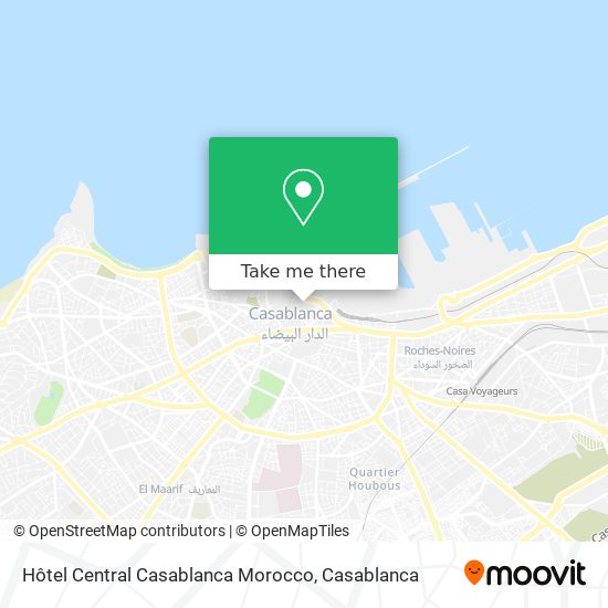 Hôtel Central Casablanca Morocco map