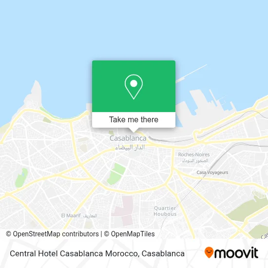 Hôtel Central Casablanca Morocco map