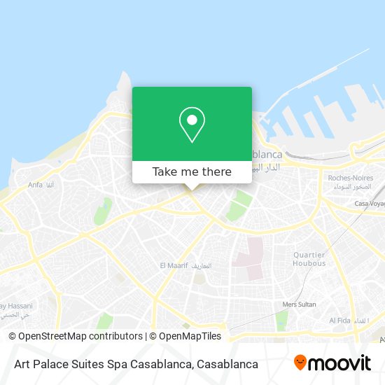 Art Palace Suites Spa Casablanca map