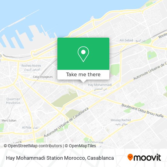 Hay Mohammadi Station Morocco map