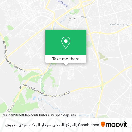 المركز الصحي مع دار الولادة سيدي معروف map