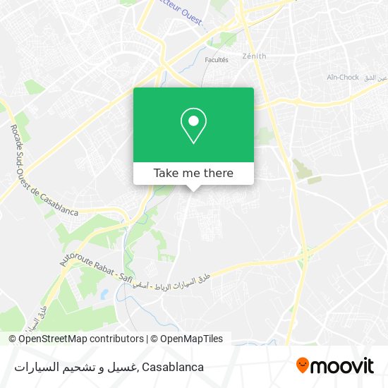 غسيل و تشحيم السيارات map