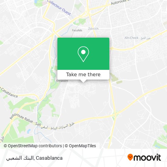 البنك الشعبي map