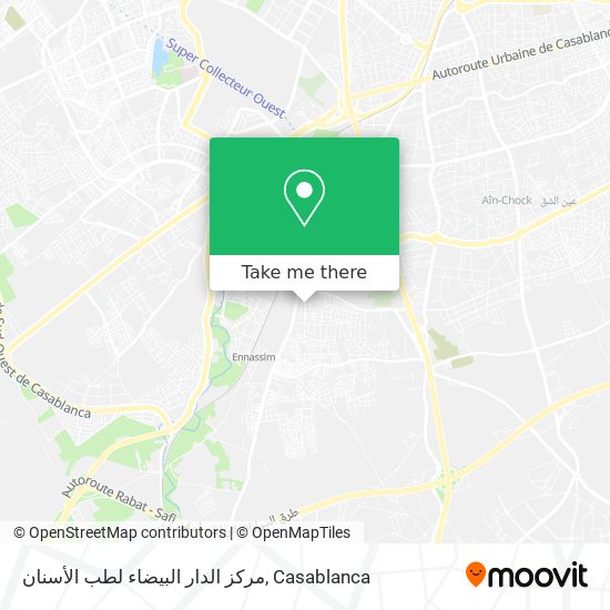 مركز الدار البيضاء لطب الأسنان map