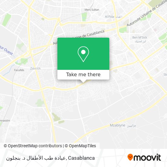 عيادة طب الأطفال د. بنجلون plan