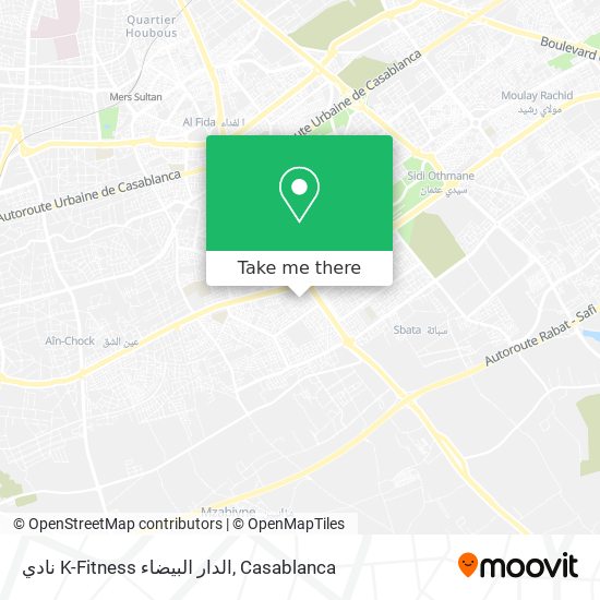 نادي K-Fitness الدار البيضاء map