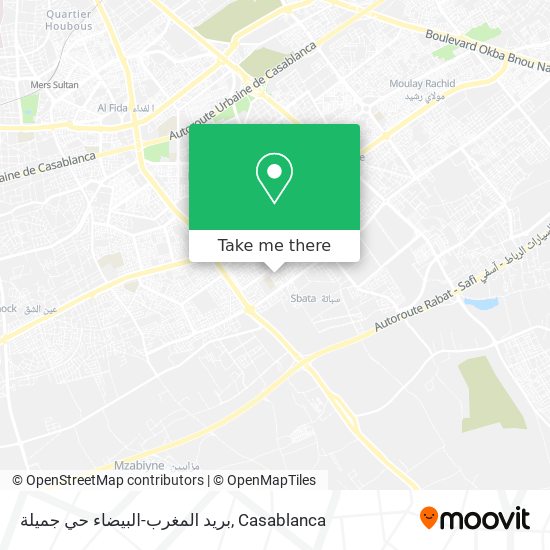 بريد المغرب-البيضاء حي جميلة map