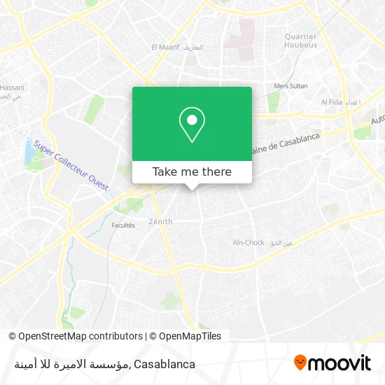 مؤسسة الاميرة للا أمينة map