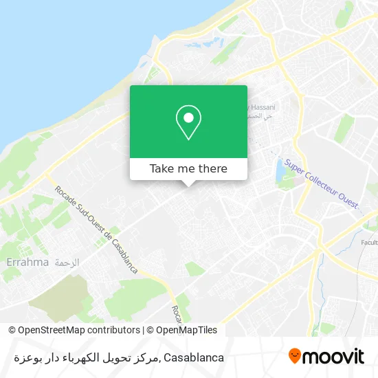 مركز تحويل الكهرباء دار بوعزة map