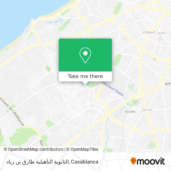 الثانوية التأهيلية طارق بن زياد map