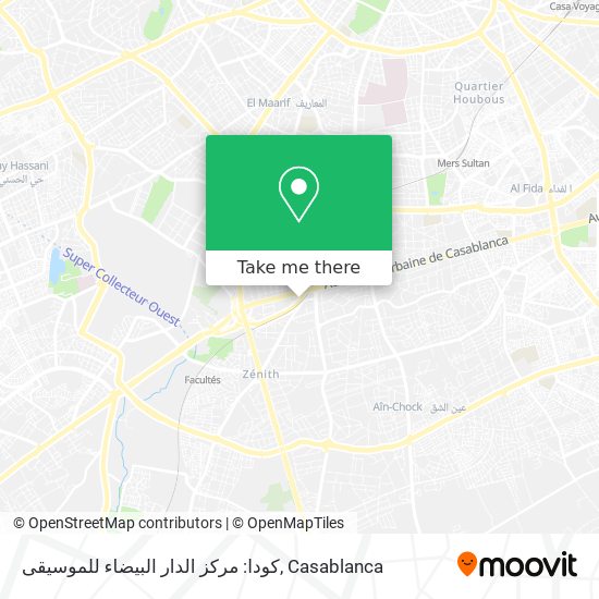 كودا: مركز الدار البيضاء للموسيقى map