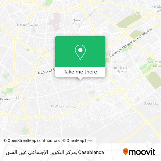 مركز التكوين الإجتماعي عين الشق map