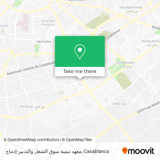 معهد تنمية سوق الشغل والتدبير-إدماج map