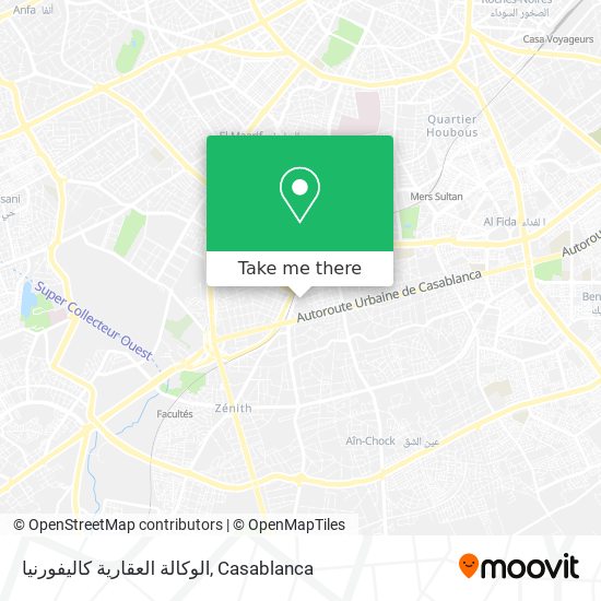 الوكالة العقارية كاليفورنيا map