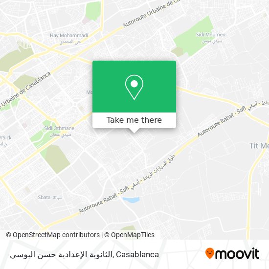 الثانوية الإعدادية حسن اليوسي map