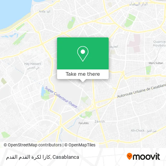 كازا لكرة القدم القدم map