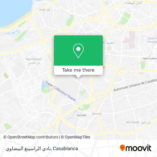 نادي الراسينغ البيضاوي map