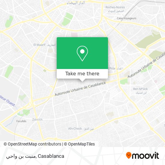 منبت بن واحي map