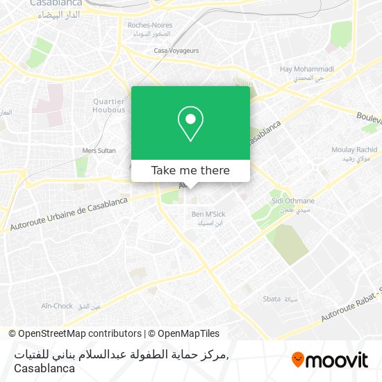 مركز حماية الطفولة عبدالسلام بناني للفتيات map