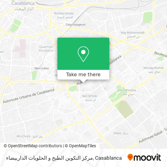 مركز التكوين الطبخ و الحلويات الداربيضاء map