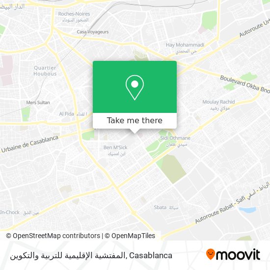 المفتشية الإقليمية للتربية والتكوين map