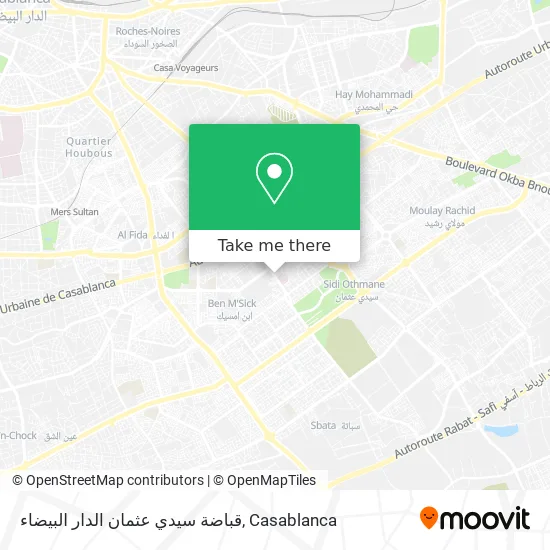 قباضة سيدي عثمان الدار البيضاء map