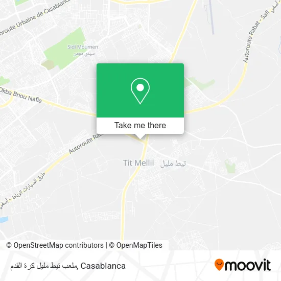 ملعب تيط مليل كرة القدم map