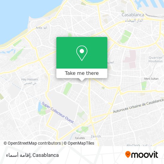 إقامة أسماء map