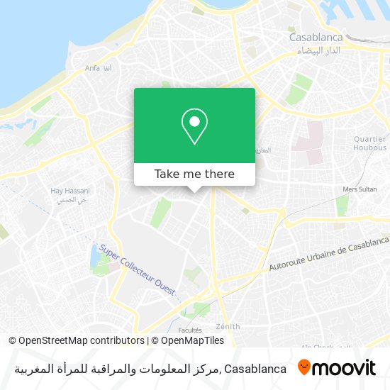 مركز المعلومات والمراقبة للمرأة المغربية map
