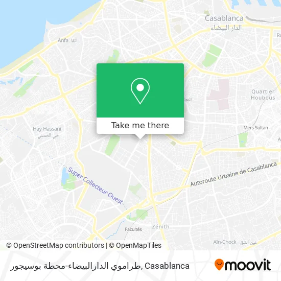 طراموي الدارالبيضاء-محطة بوسيجور map
