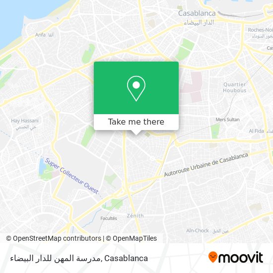 مدرسة المهن للدار البيضاء plan