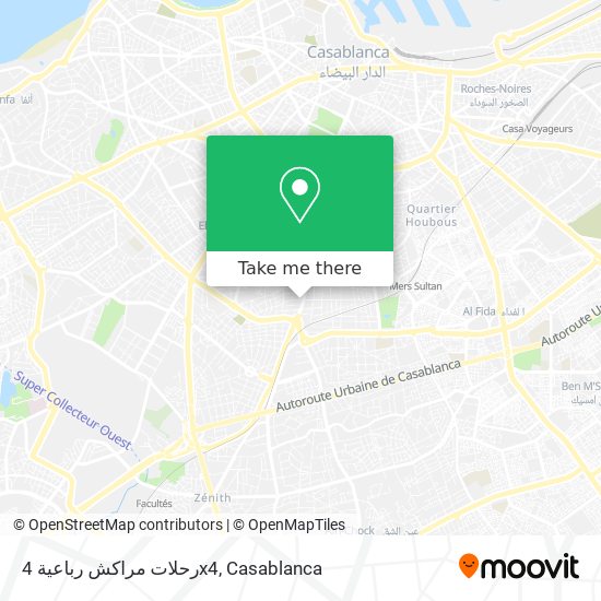 رحلات مراكش رباعية 4x4 map